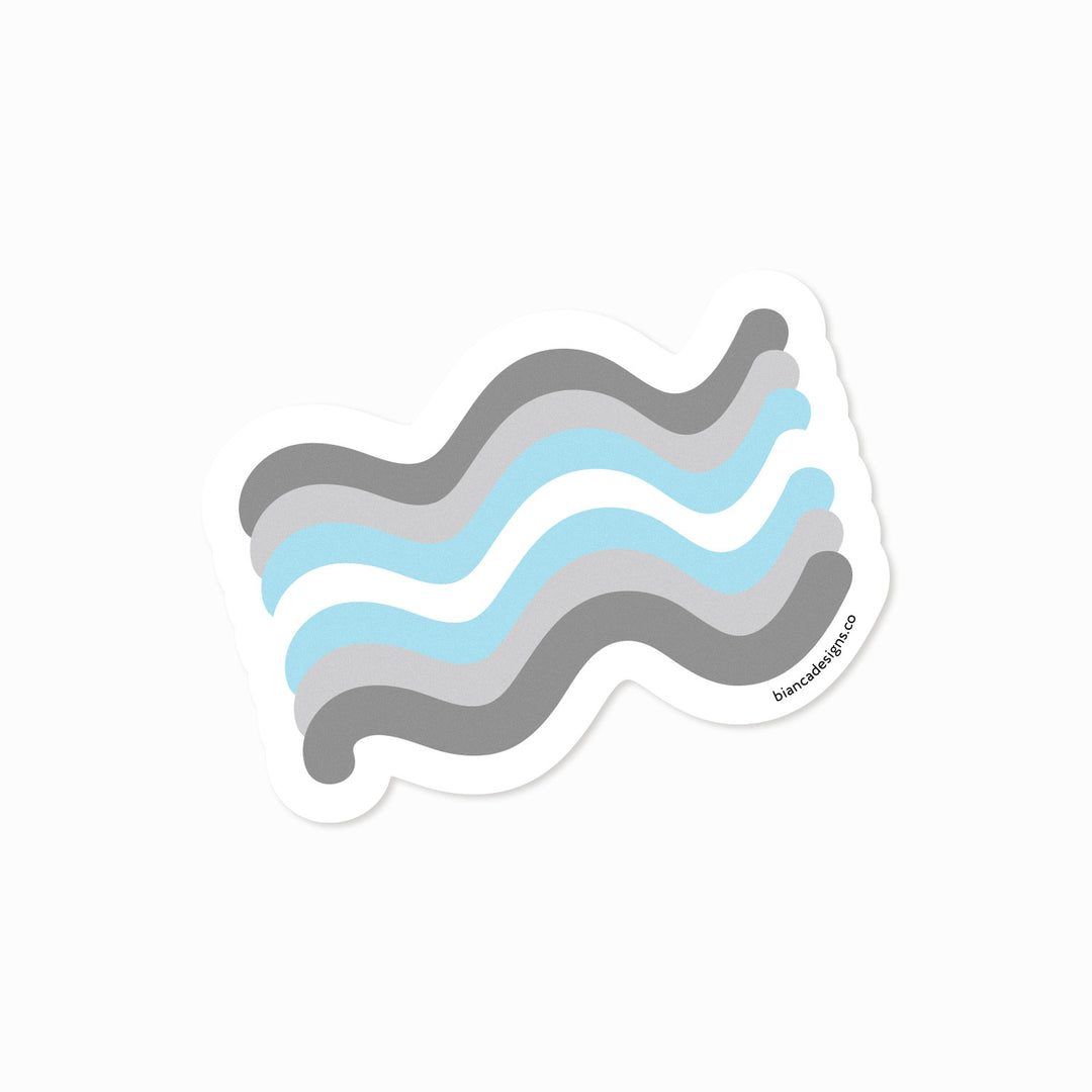 Demiboy Squiggly Pride Sticker - Bianca's Design Shop