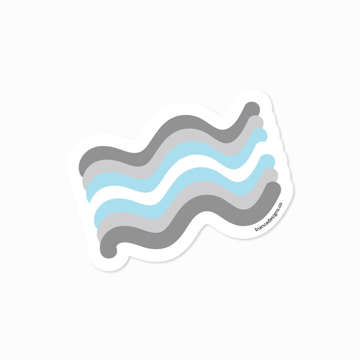 Demiboy Squiggly Pride Sticker - Bianca's Design Shop