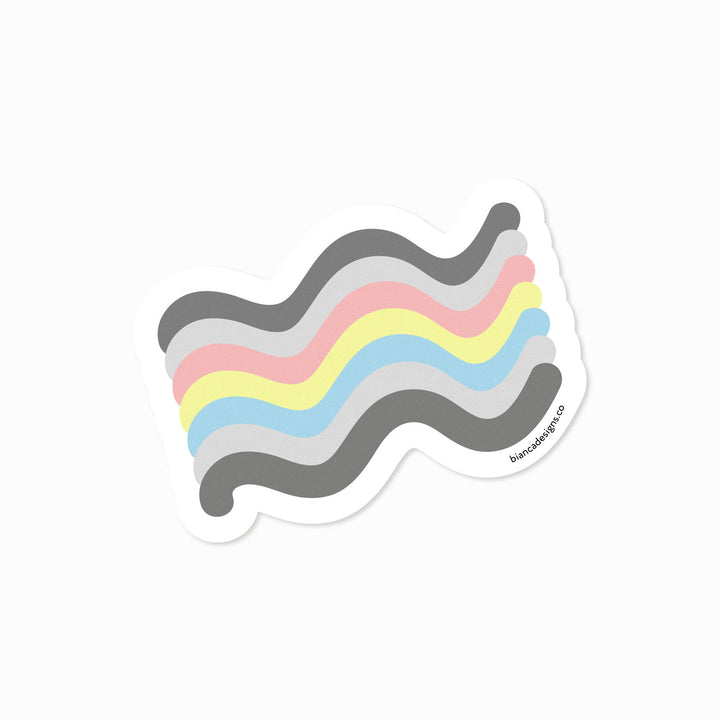 Demiflux Squiggly Pride Sticker - Bianca's Design Shop