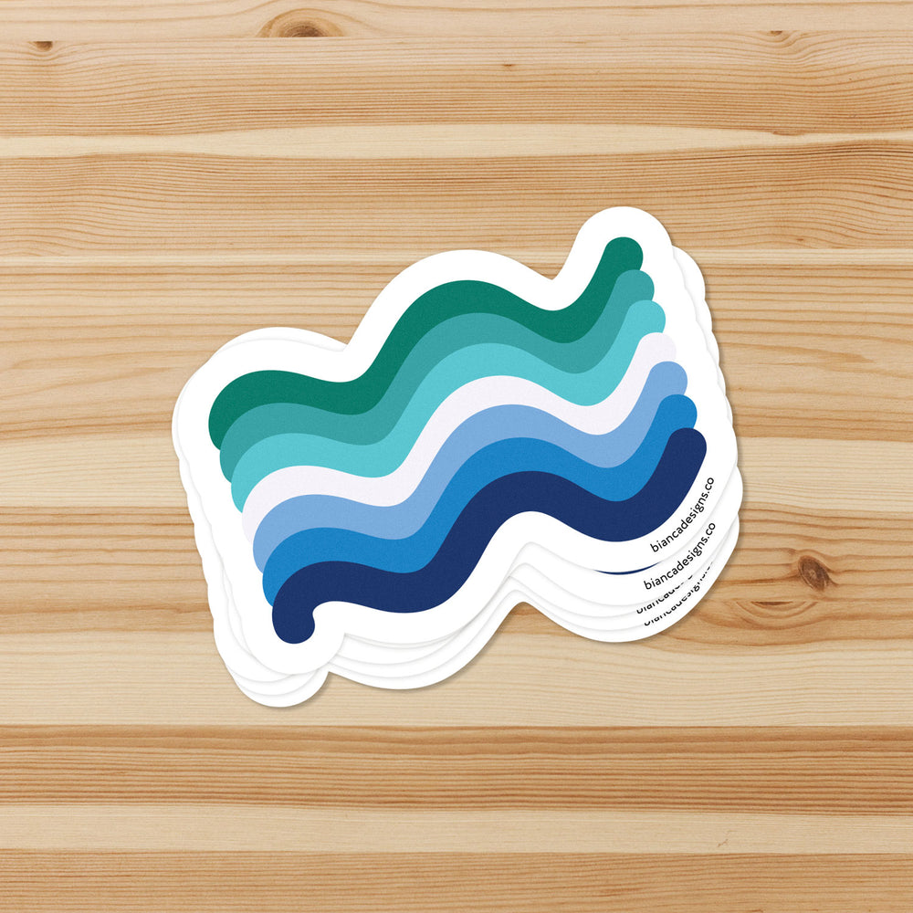 Gay Male Squiggly Pride Sticker - Bianca's Design Shop