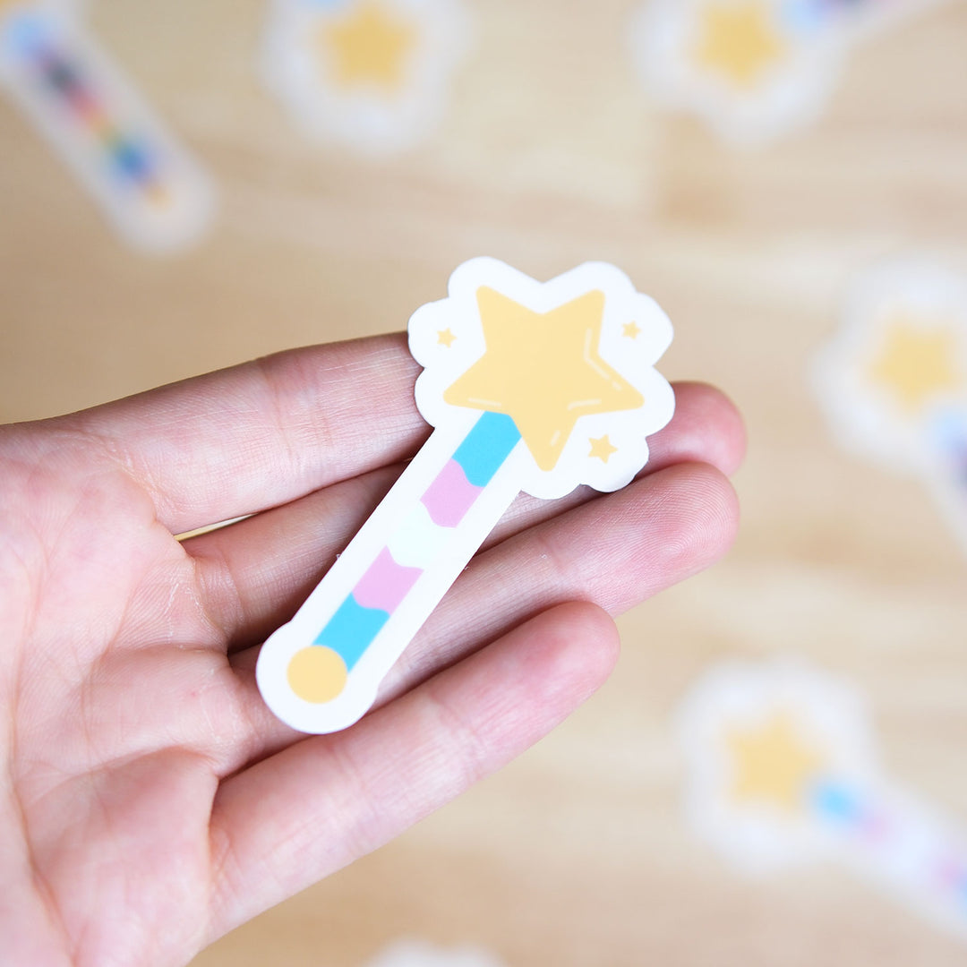 Trans Magic Wand Sticker - Bianca's Design Shop