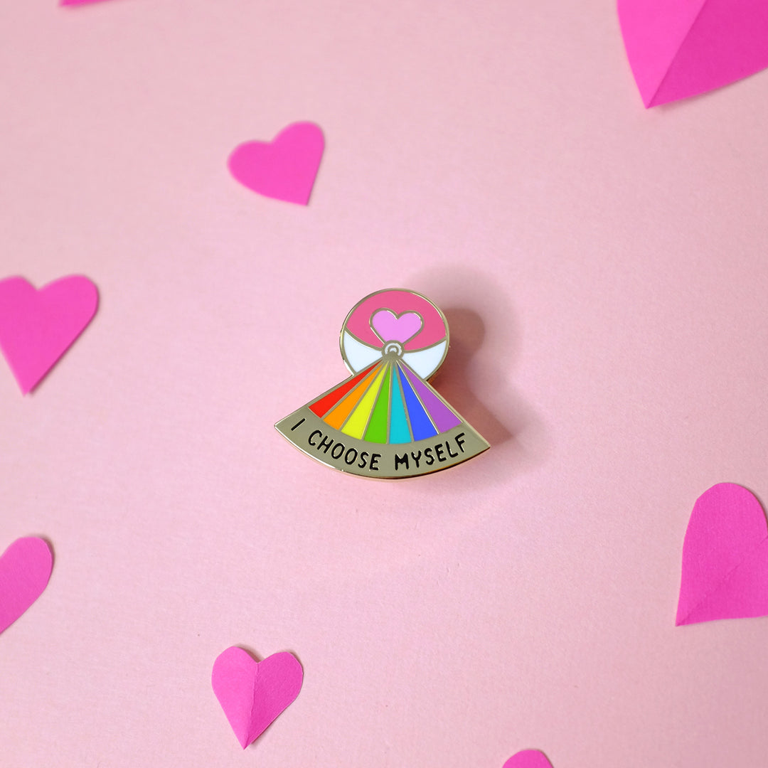I Choose Myself Loveball Self Care Pin - Bianca's Design Shop
