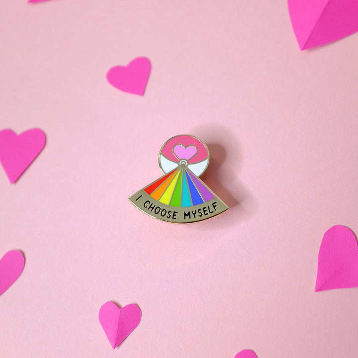 I Choose Myself Loveball Self Care Pin - Bianca's Design Shop