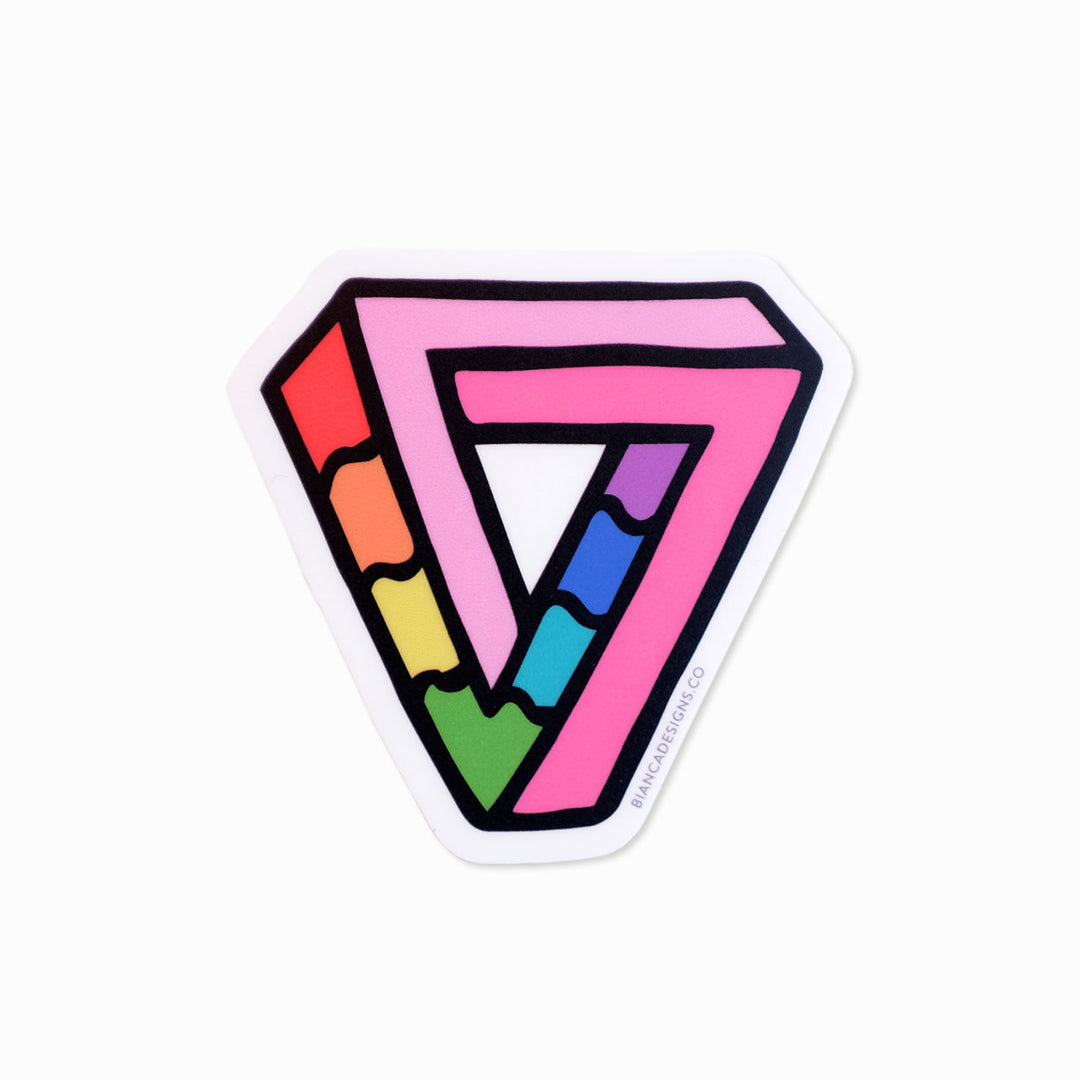 Impossibly Gay Triangle Sticker - Bianca's Design Shop