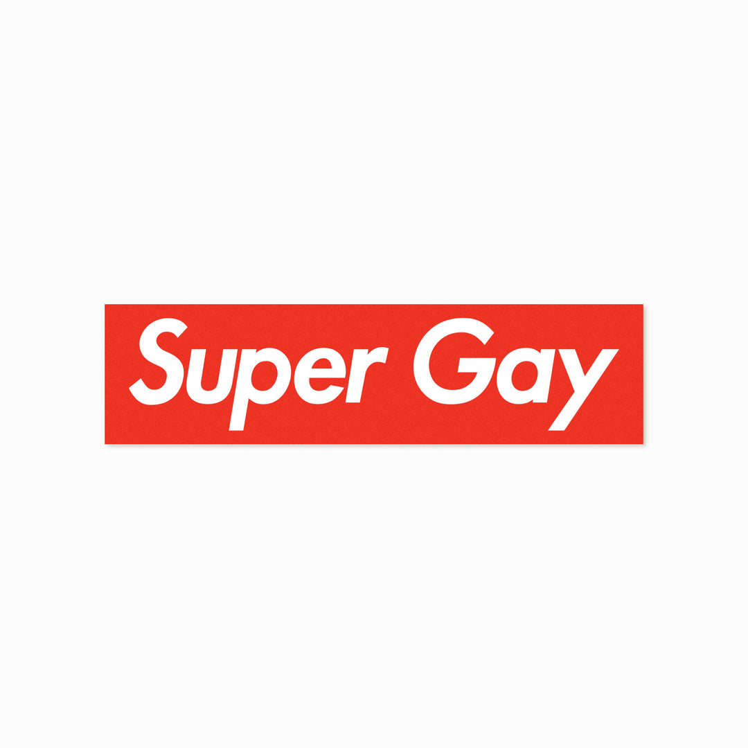 Super Gay Red Sticker - Bianca's Design Shop