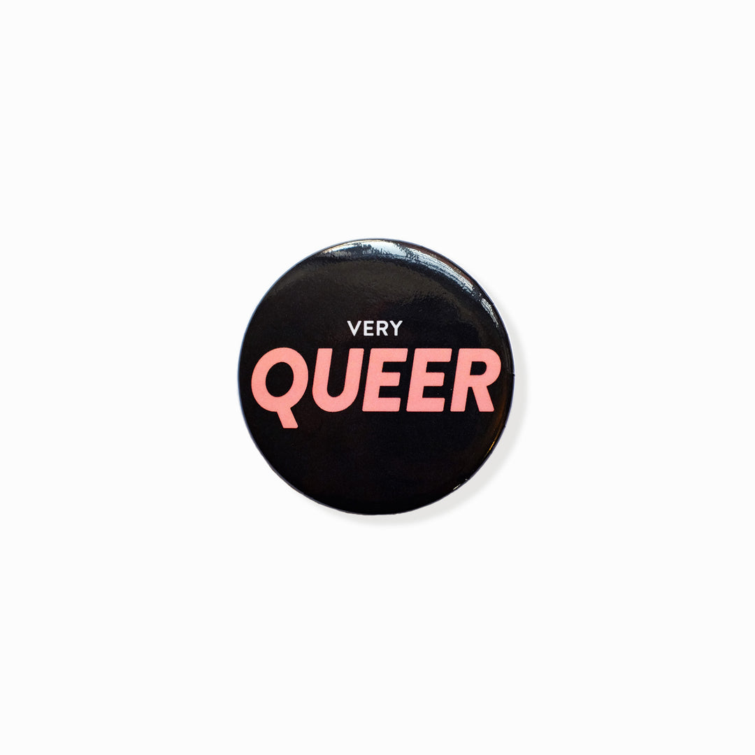Very Queer Button (Black) - Bianca's Design Shop