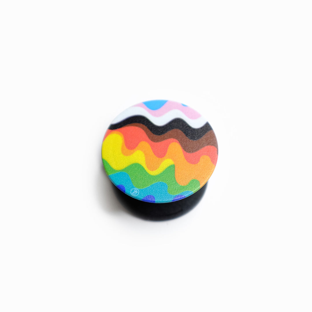 Wavy Inclusive Pride Rainbow Phone Grip - Bianca's Design Shop