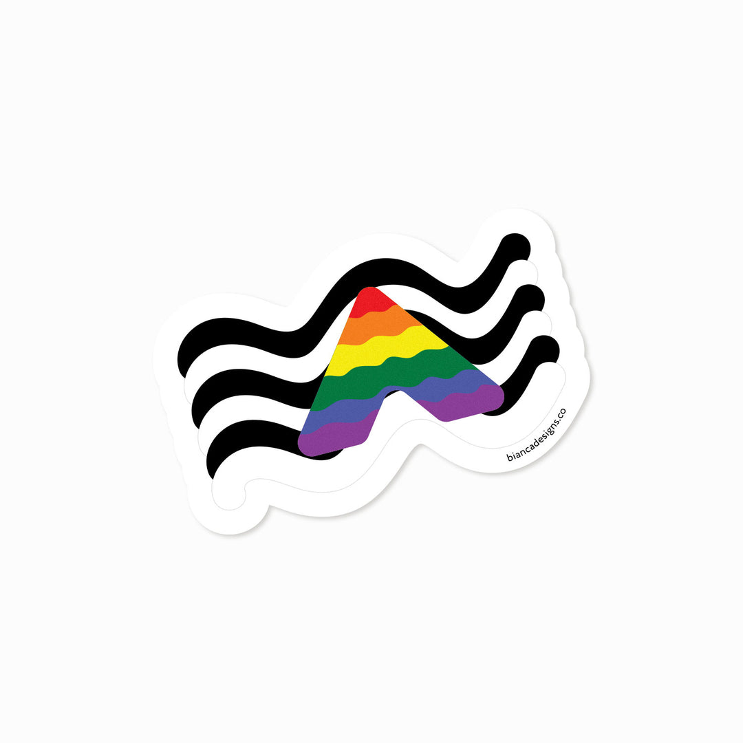 Ally in Action Squiggly Pride Sticker