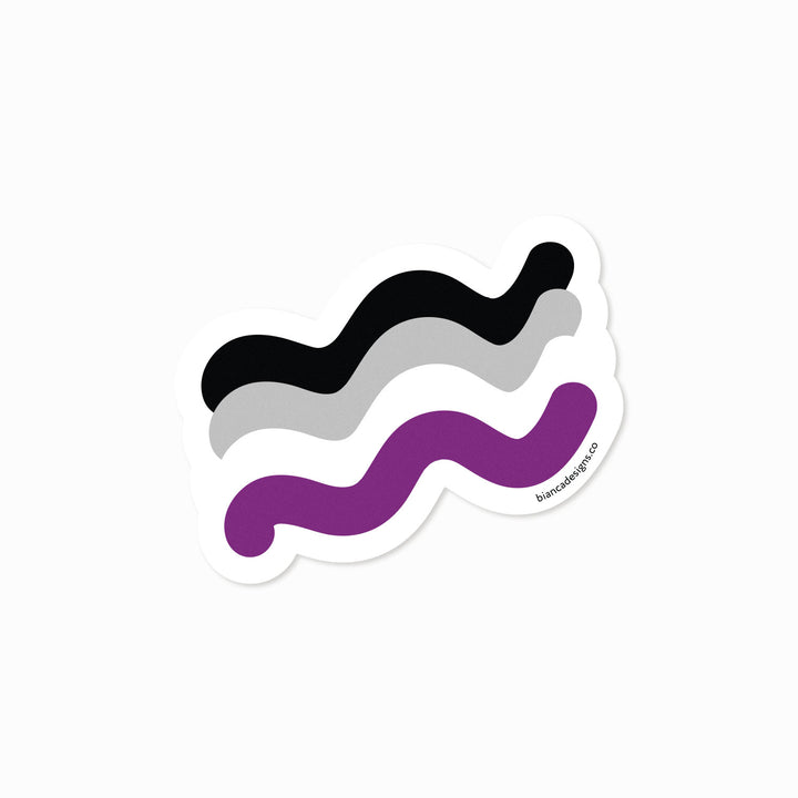 Asexual Squiggly Pride Sticker