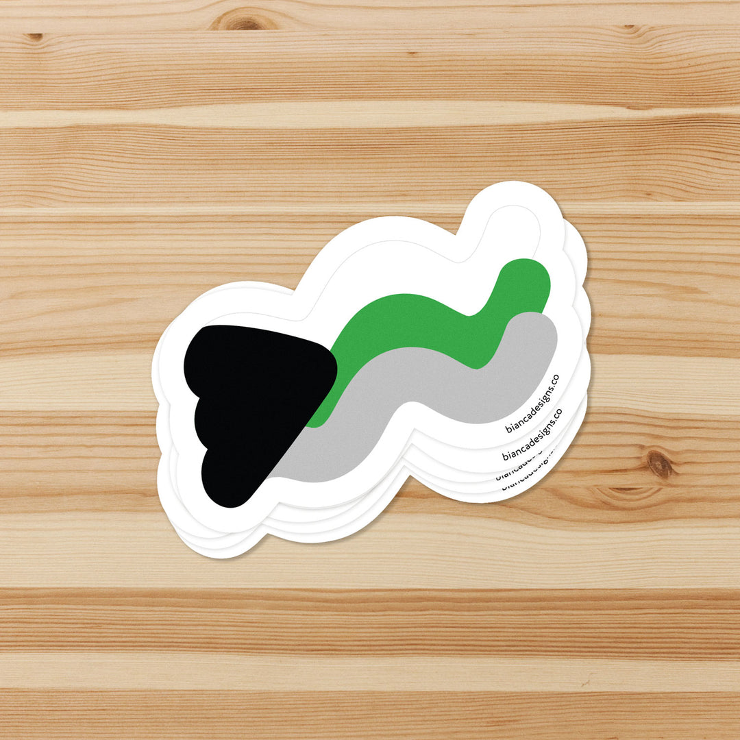 Demiromantic Squiggly Pride Sticker - Bianca's Design Shop