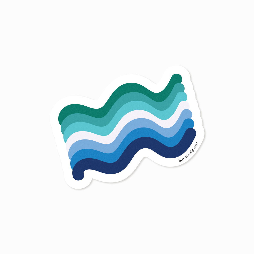 Gay Male Squiggly Pride Sticker - Bianca's Design Shop