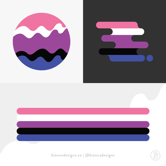 Gender-fluid Pride Design by Bianca Designs