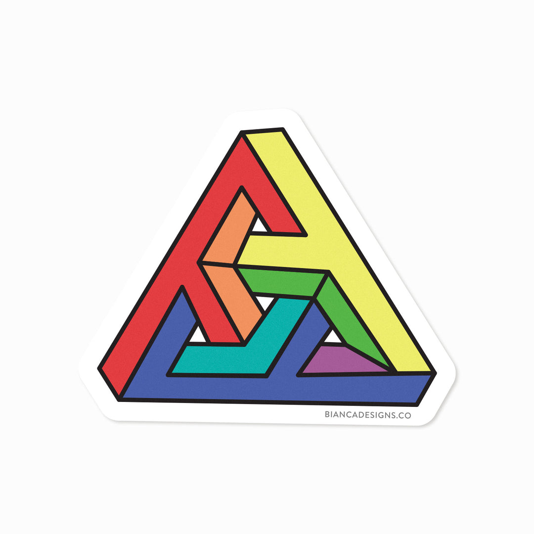 Impossibly Queer Triangle Sticker - Bianca's Design Shop