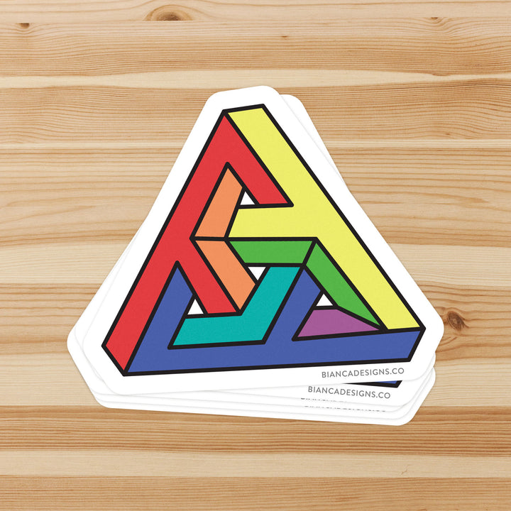 Impossibly Queer Triangle Sticker