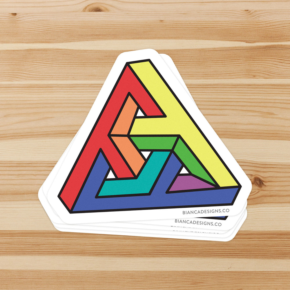 Impossibly Queer Triangle Sticker - Bianca's Design Shop