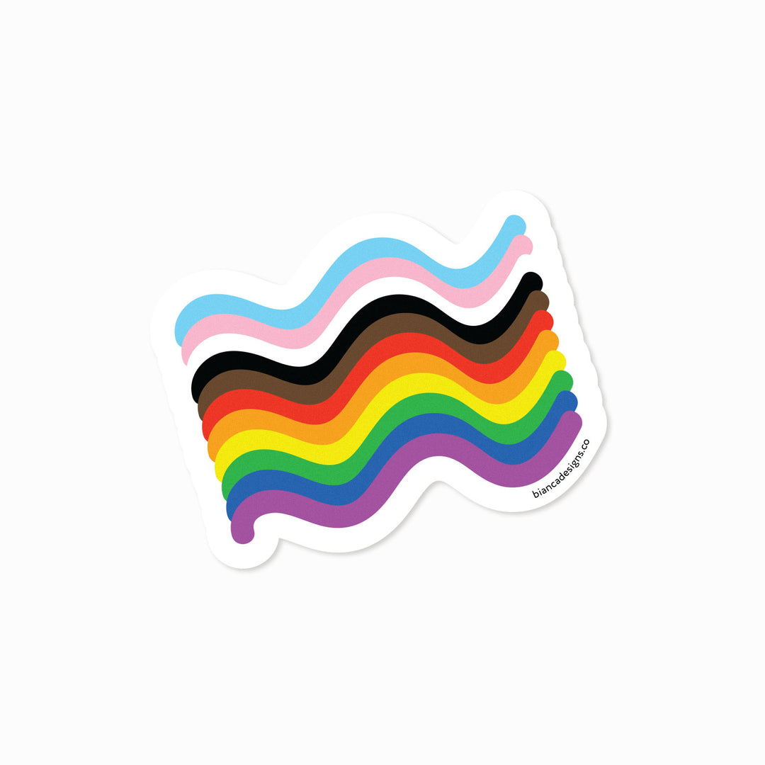 Inclusive Squiggly Pride Sticker - Bianca's Design Shop