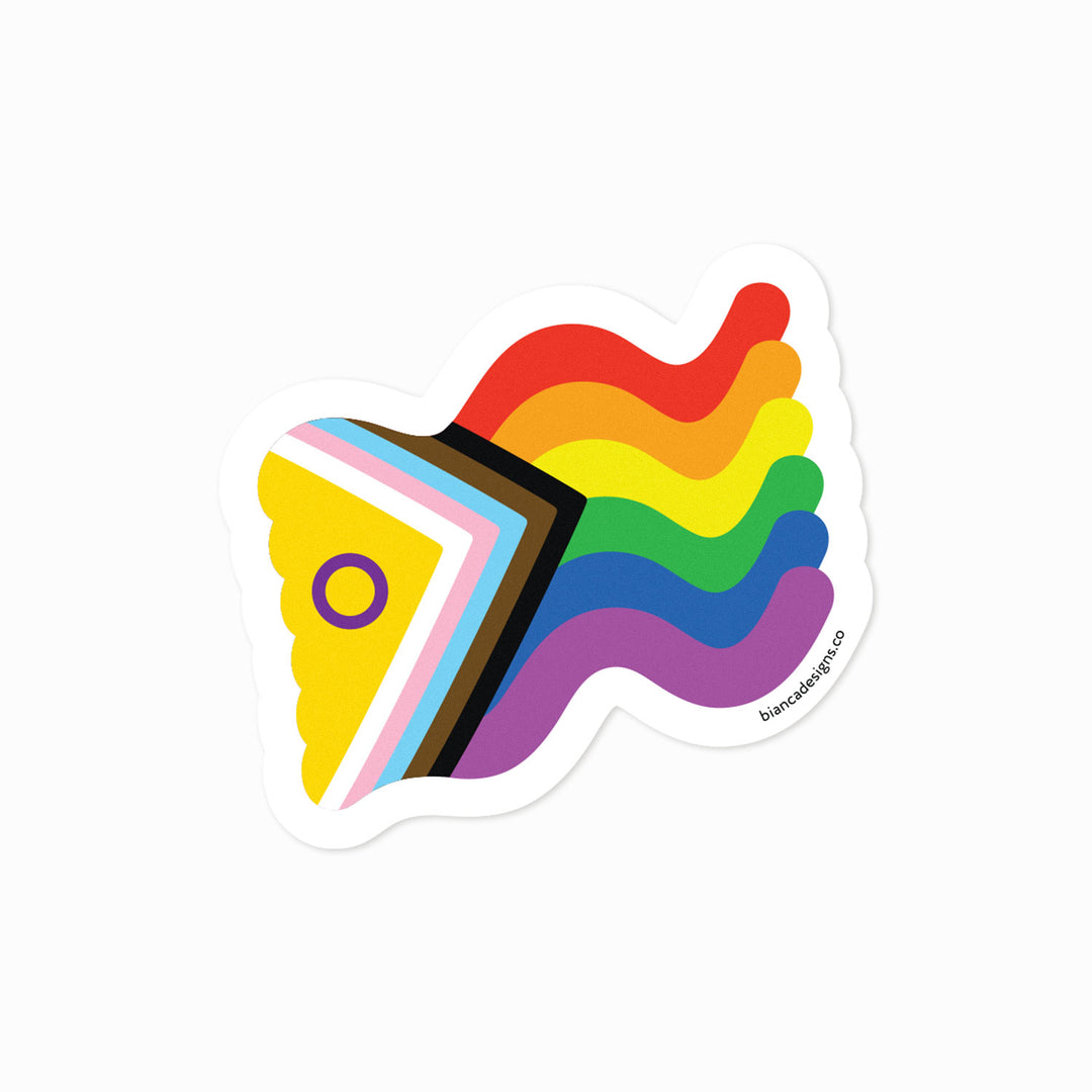 Intersex-Inclusive Squiggly Pride Sticker