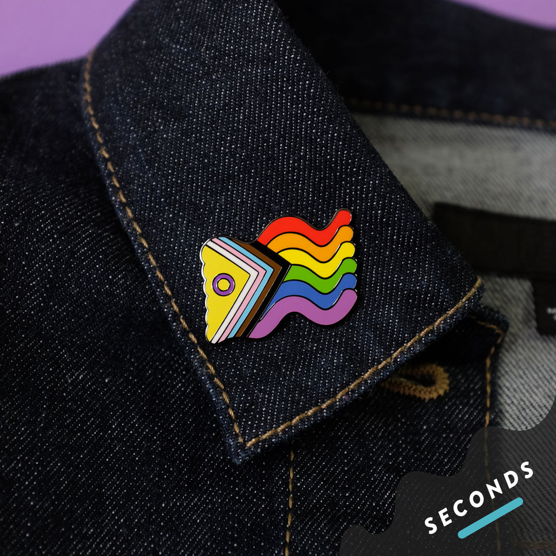 Seconds Sale - Intersex-Inclusive Squiggly Pride Pin