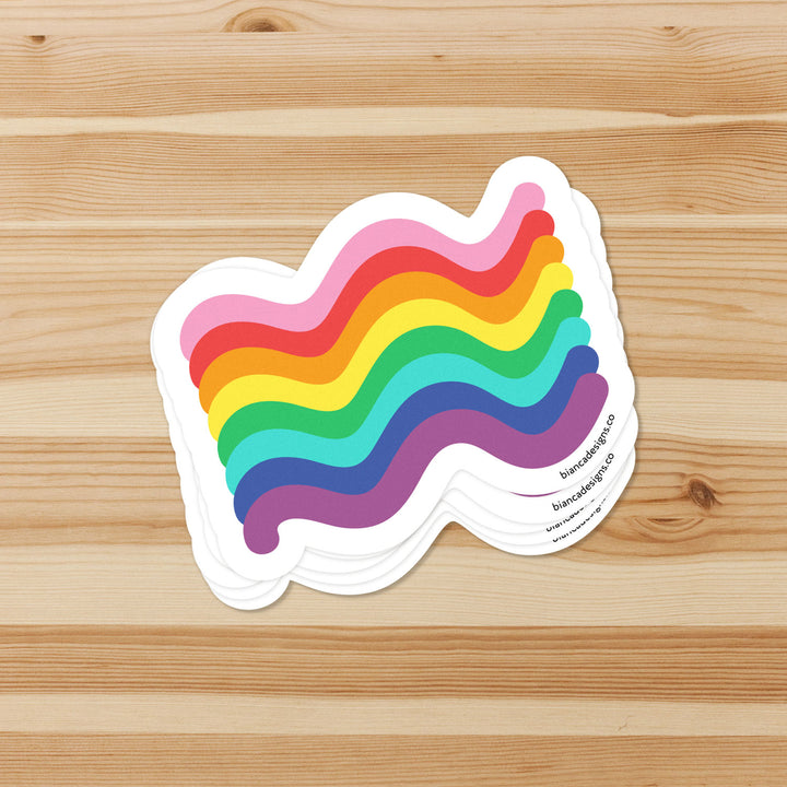 LGBTQ+ Squiggly Pride Sticker