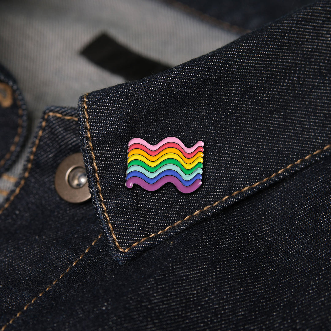 LGBTQ+ Squiggly Pride Pin - Bianca's Design Shop