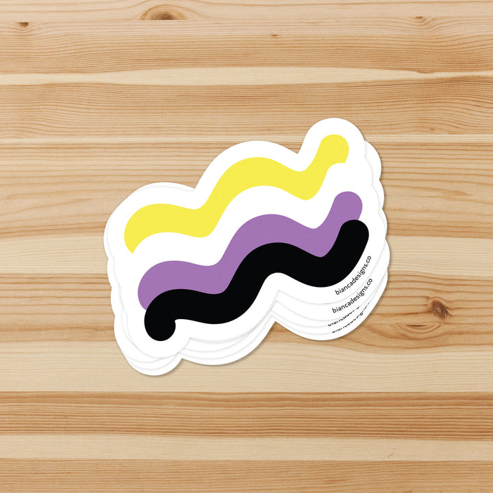Non-binary Squiggly Pride Sticker