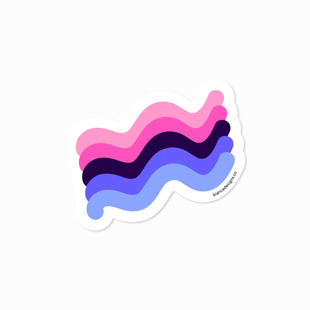 Omnisexual Squiggly Pride Sticker - Bianca's Design Shop