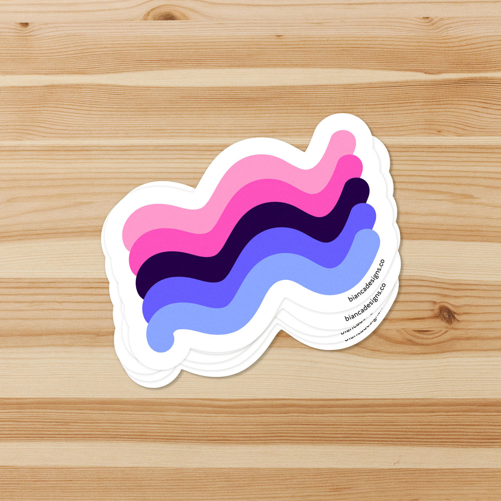 Omnisexual Squiggly Pride Sticker - Bianca's Design Shop