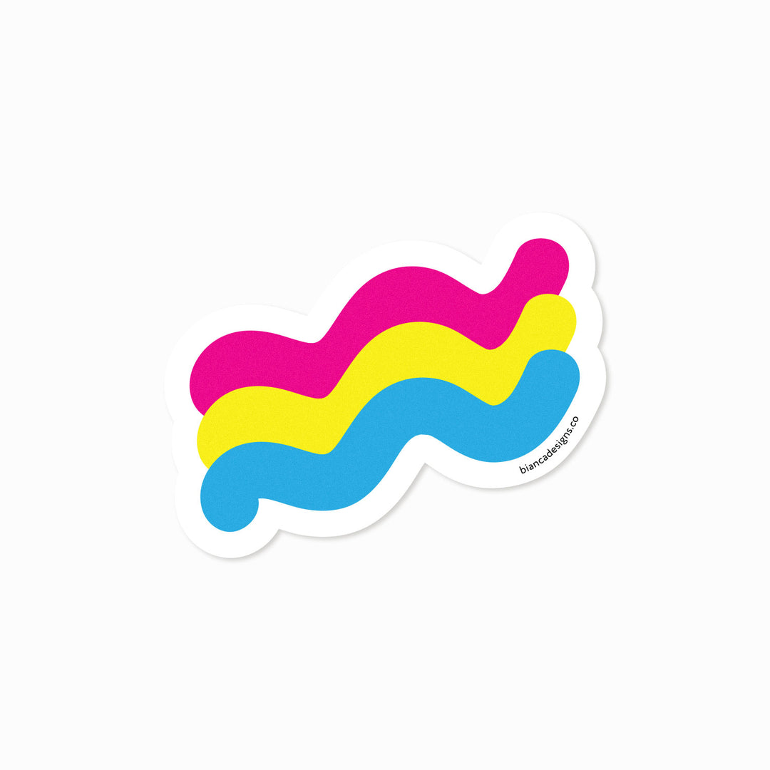Pansexual Squiggly Pride Sticker - Bianca's Design Shop