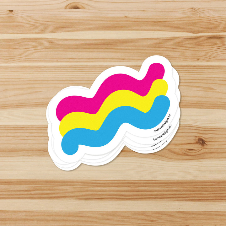 Pansexual Squiggly Pride Sticker