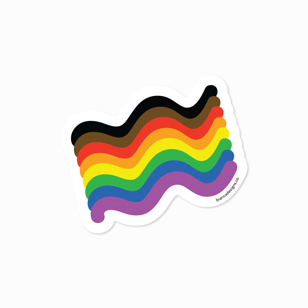 QTPOC Squiggly Pride Sticker - Bianca's Design Shop