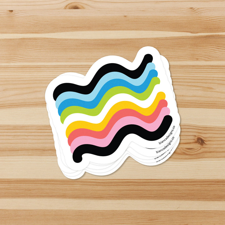 Queer Squiggly Pride Sticker
