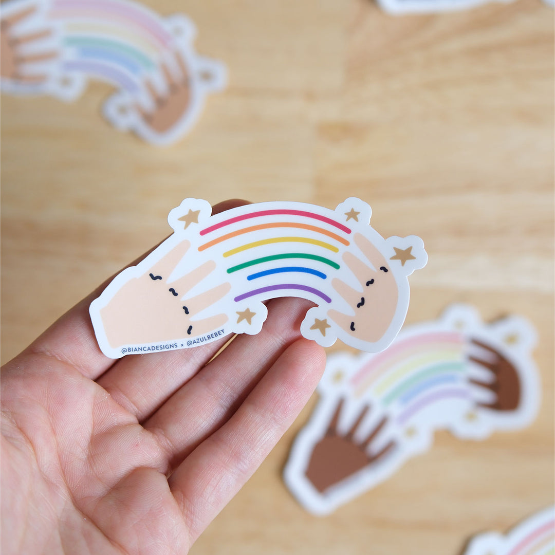 Rainbow in ASL Sticker