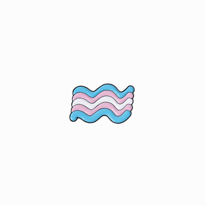 Trans Squiggly Pride Pin - Bianca's Design Shop