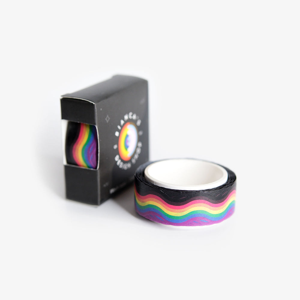 Wavy QTPOC Pride Washi Tape - Bianca's Design Shop