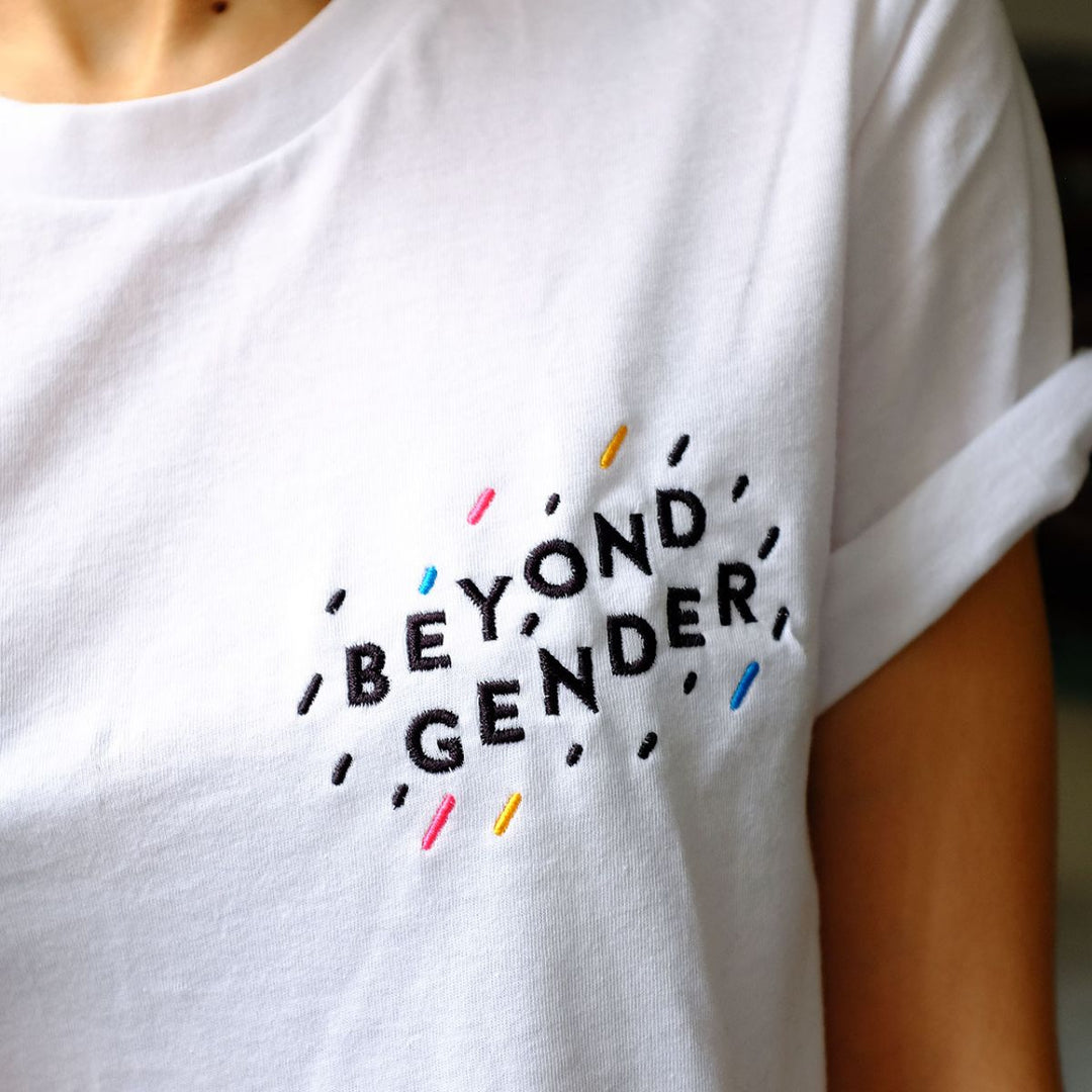 Beyond Gender Embroidered T-Shirt - Bianca's Design Shop