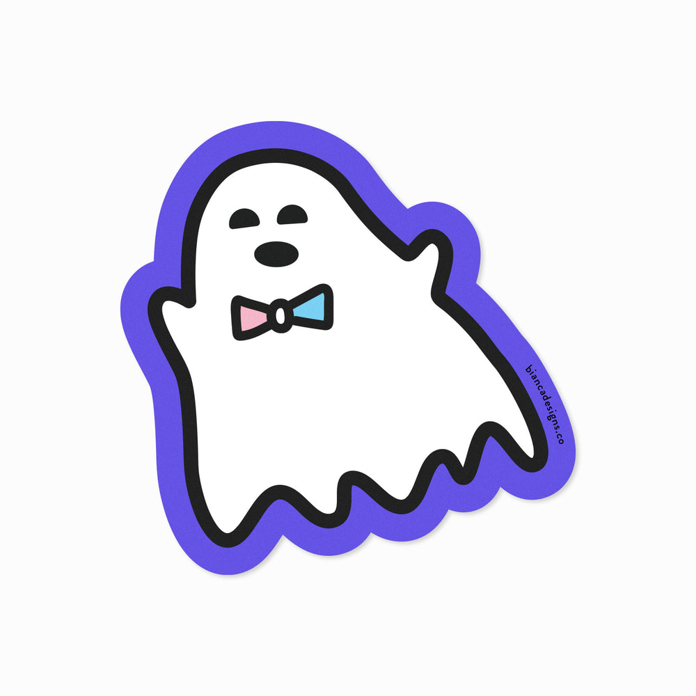 Charlie the Trans Ghost Spooky Sticker by Bianca Designs