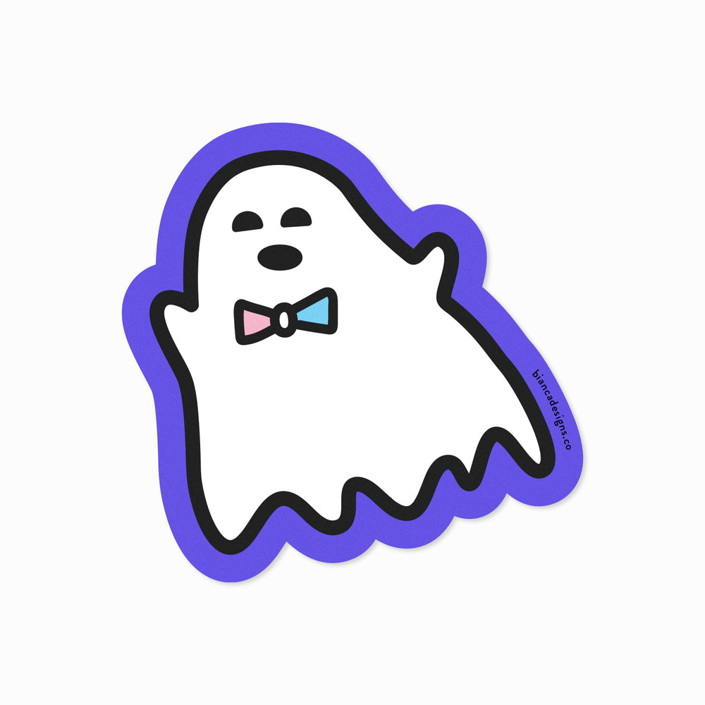 Charlie Trans Ghost Sticker - Bianca's Design Shop