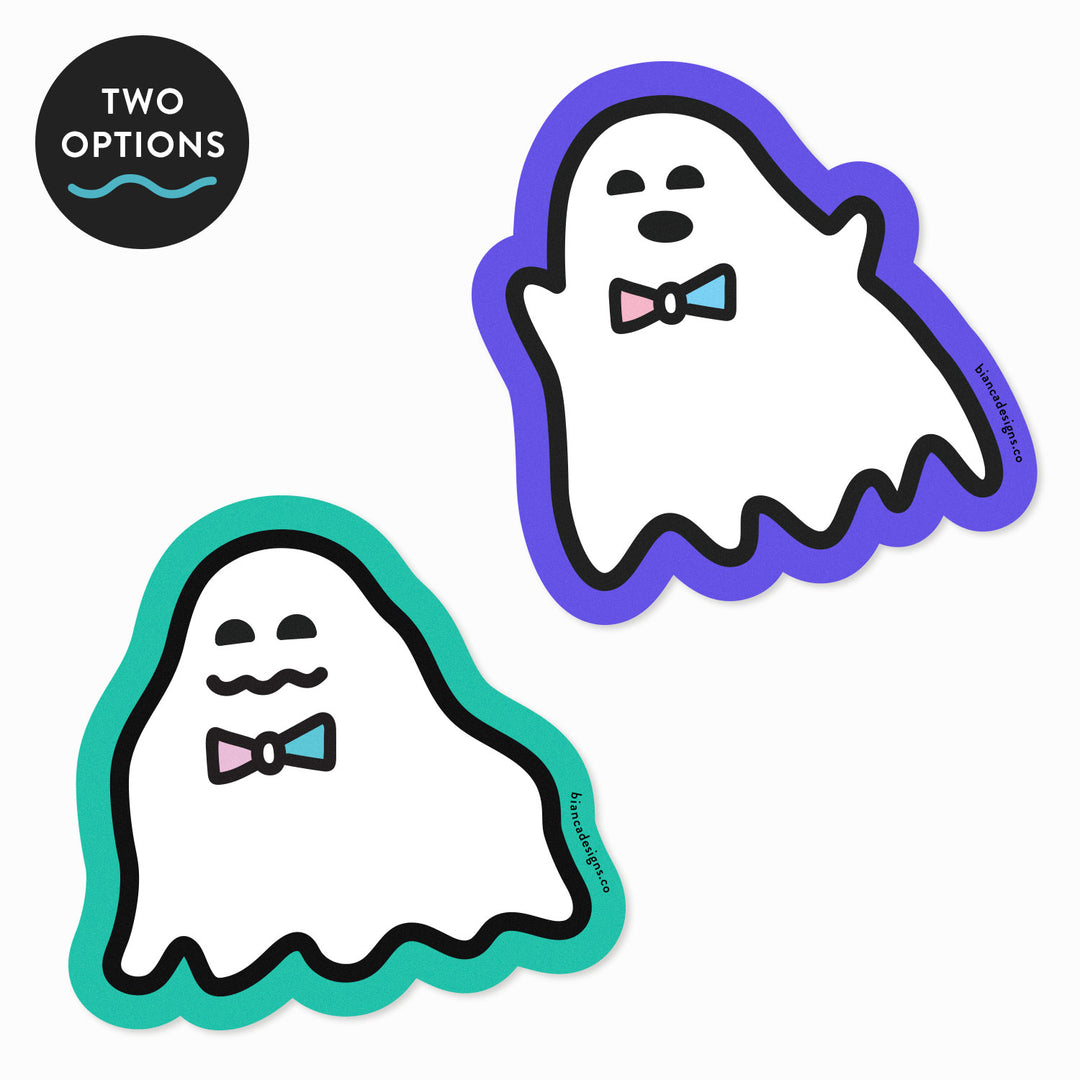 Charlie Trans Ghost Sticker - Bianca's Design Shop