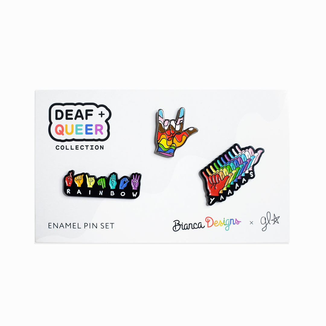 Deaf + Queer Pin Set 2