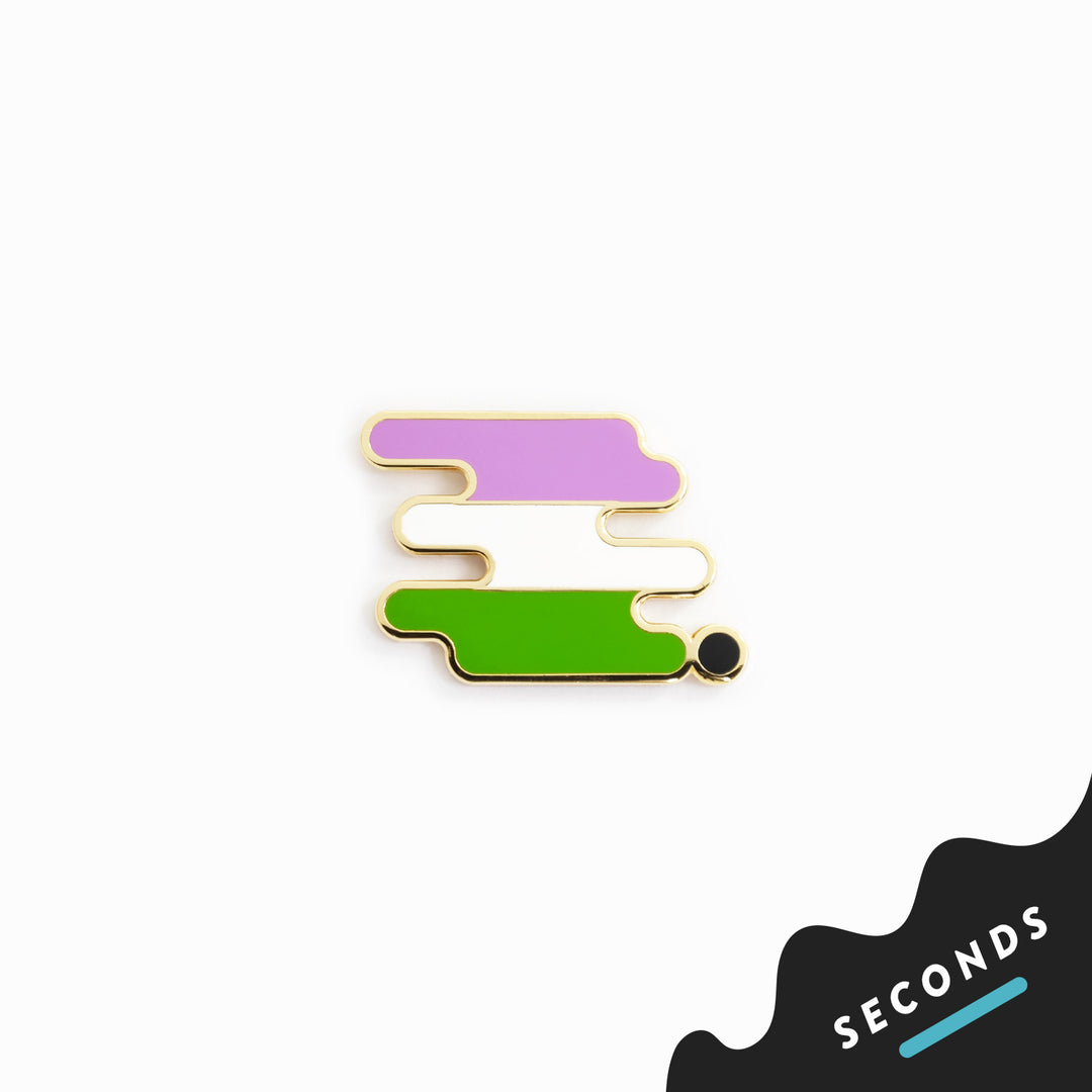 Imperfect Genderqueer Pride Pin