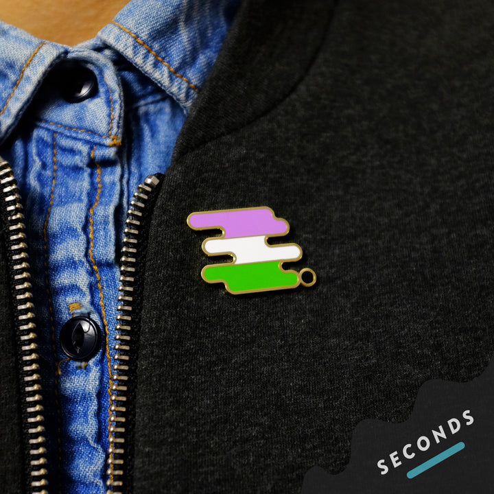 Imperfect Genderqueer Pride Pin