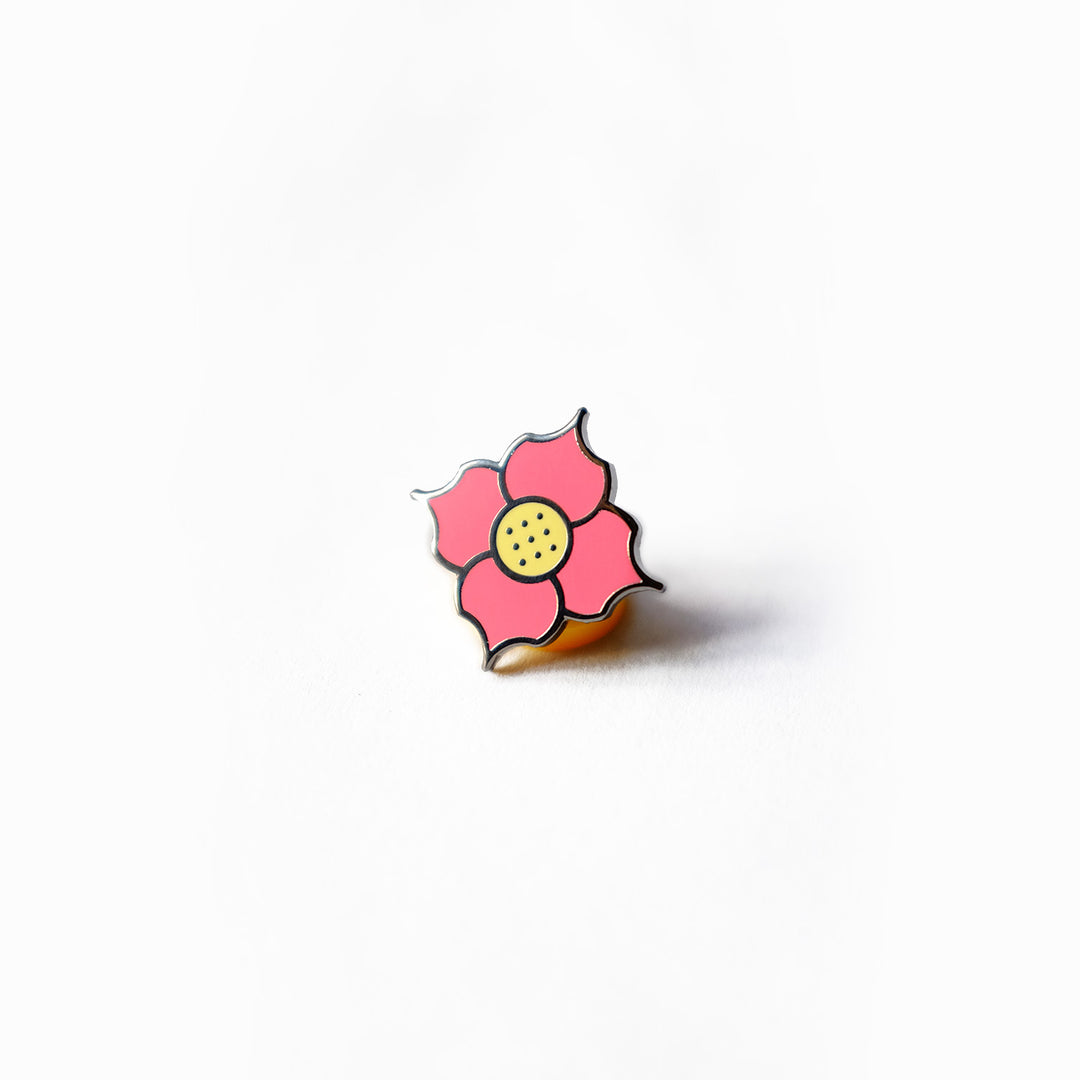 Tiny Geometric Flower Pin