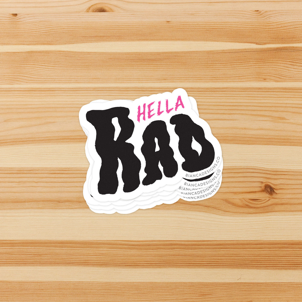 Hella Rad Sticker - Bianca's Design Shop