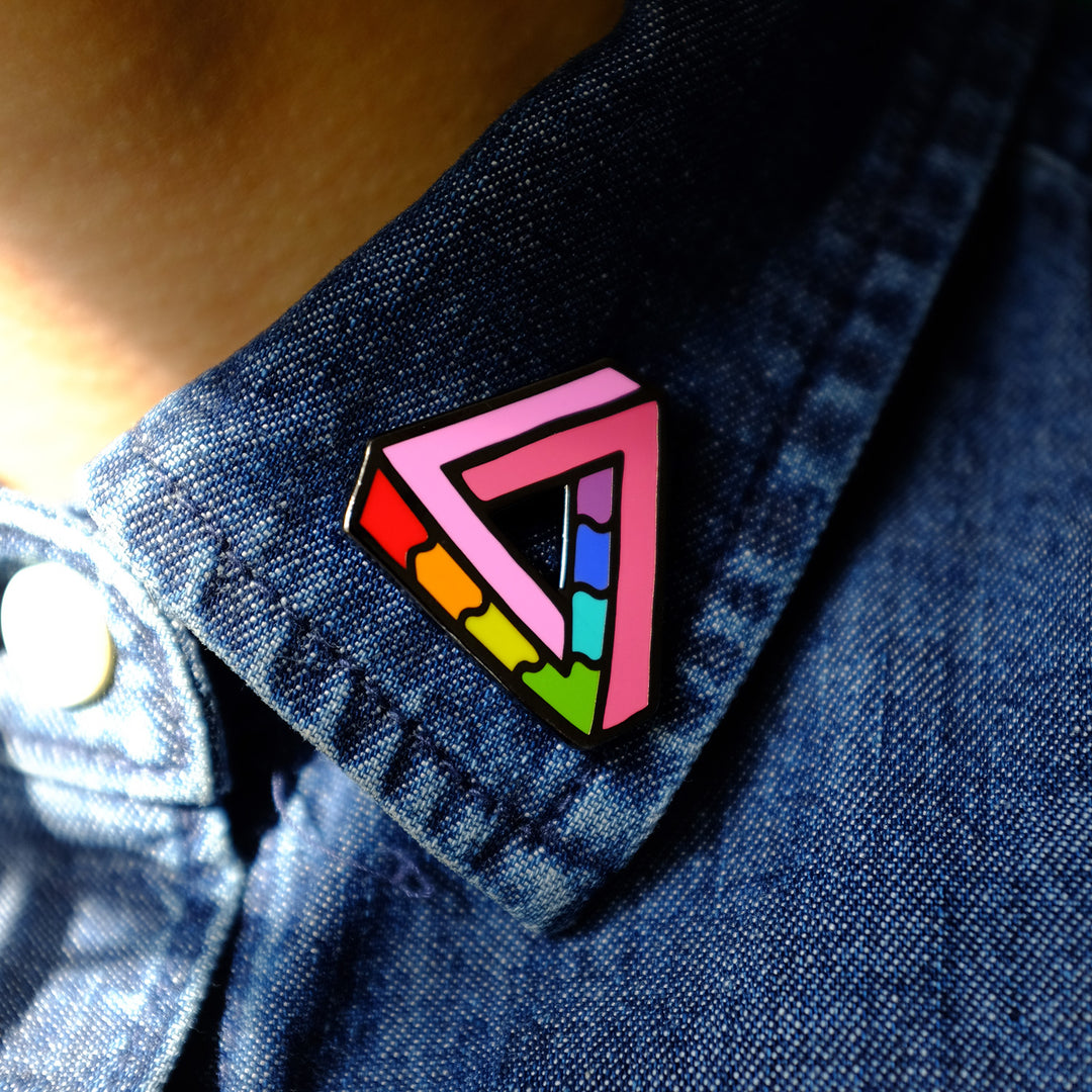 Impossibly Gay Triangle Pin