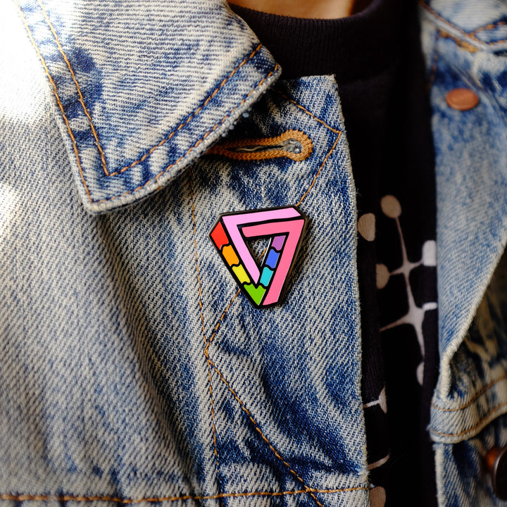 Impossibly Gay Triangle Pin - Bianca's Design Shop