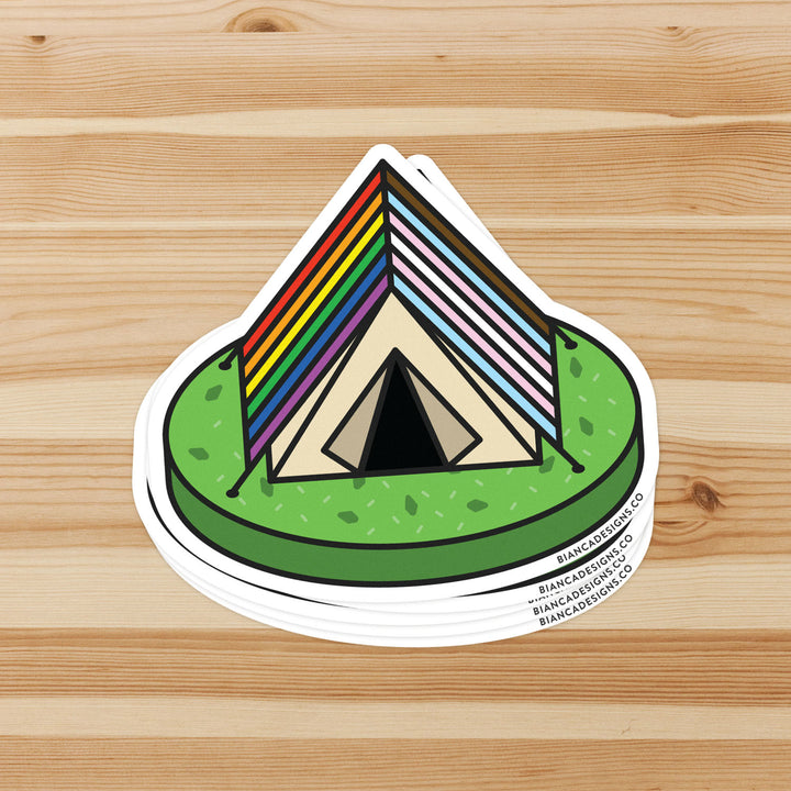 Inclusive Camping Tent Sticker - Bianca's Design Shop