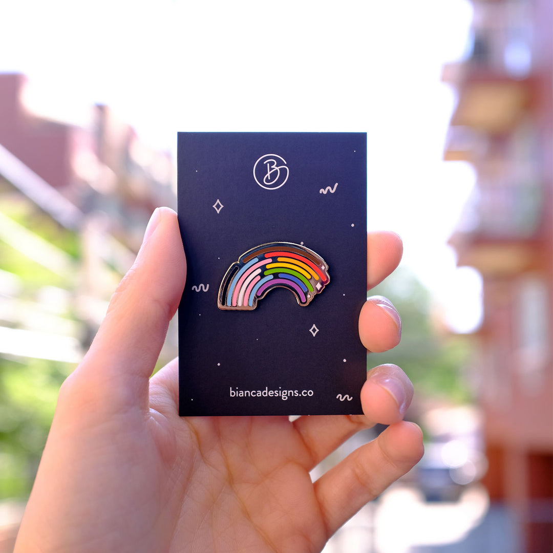 Inclusive Rainbow Pride Pin - Bianca's Design Shop