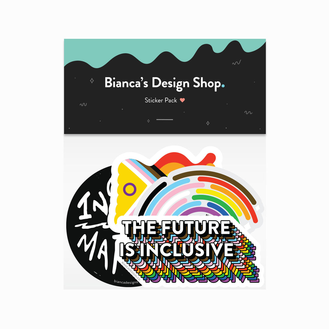 Inclusive Pride Sticker Pack - Bianca's Design Shop