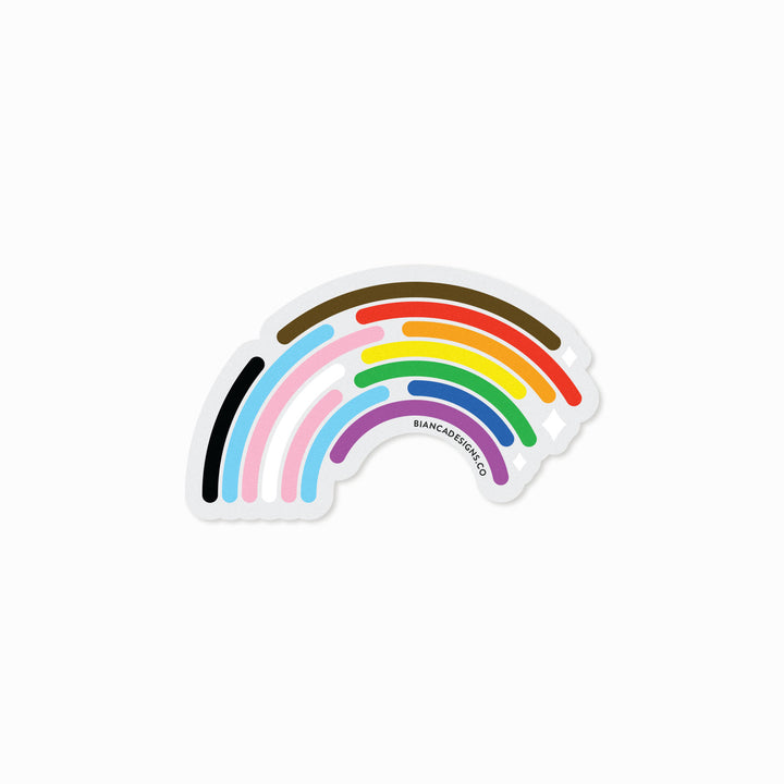 Inclusive Rainbow Sticker (Silver) - Bianca's Design Shop