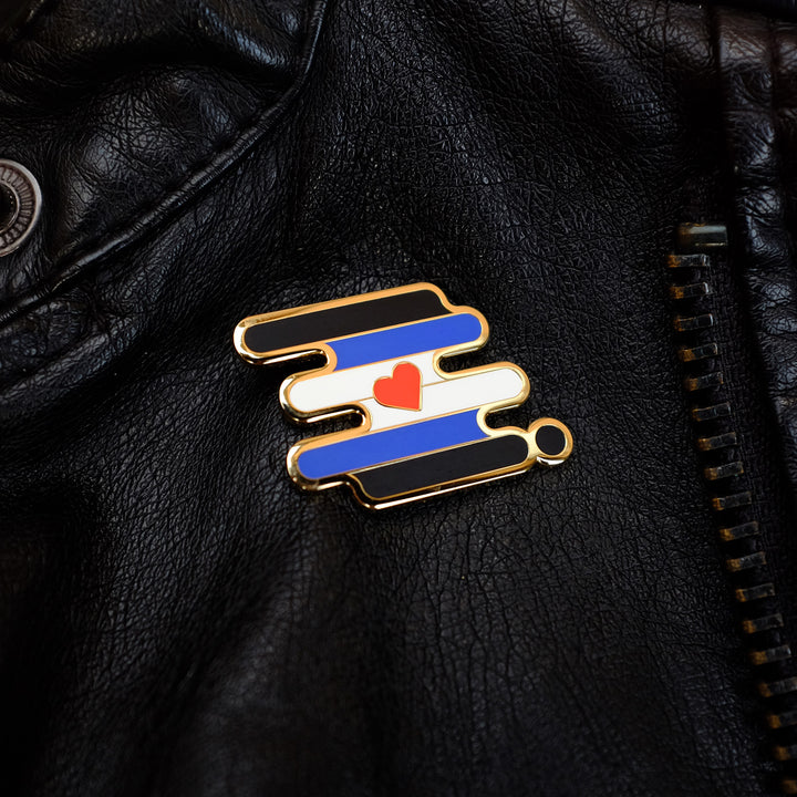 Leather Pride Pin - Bianca's Design Shop